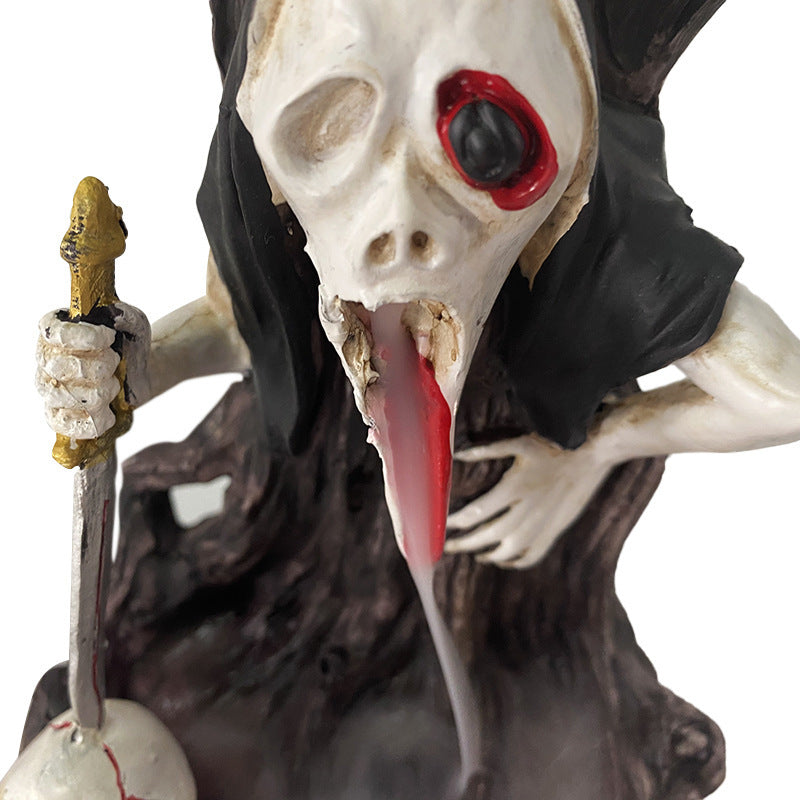 Colorful Skull And Head Flowing Back Incense Ghost Festival Ornaments